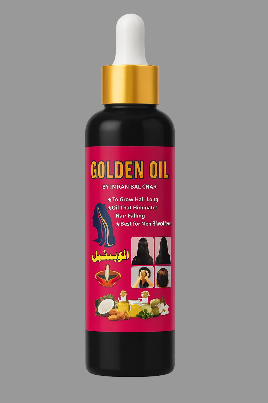 Golden Oil by Imran – Herbal Hair Oil for Hair Fall Control
