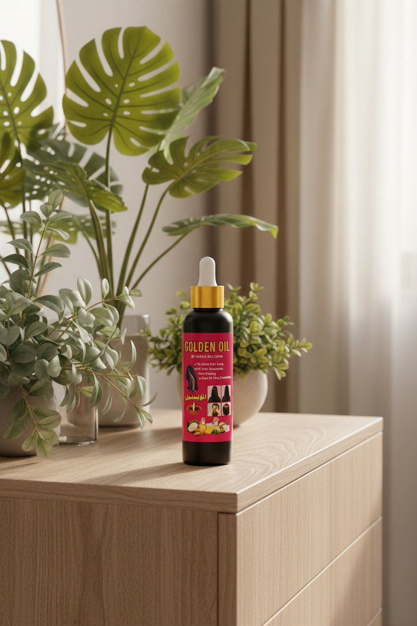 Golden Oil by Imran – Herbal Hair Oil for Hair Fall Control